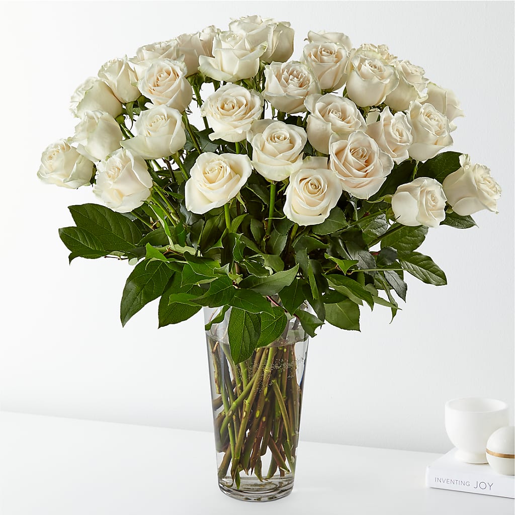 Long Stem White Rose Bouquet – Dillons, Hutchinson KS