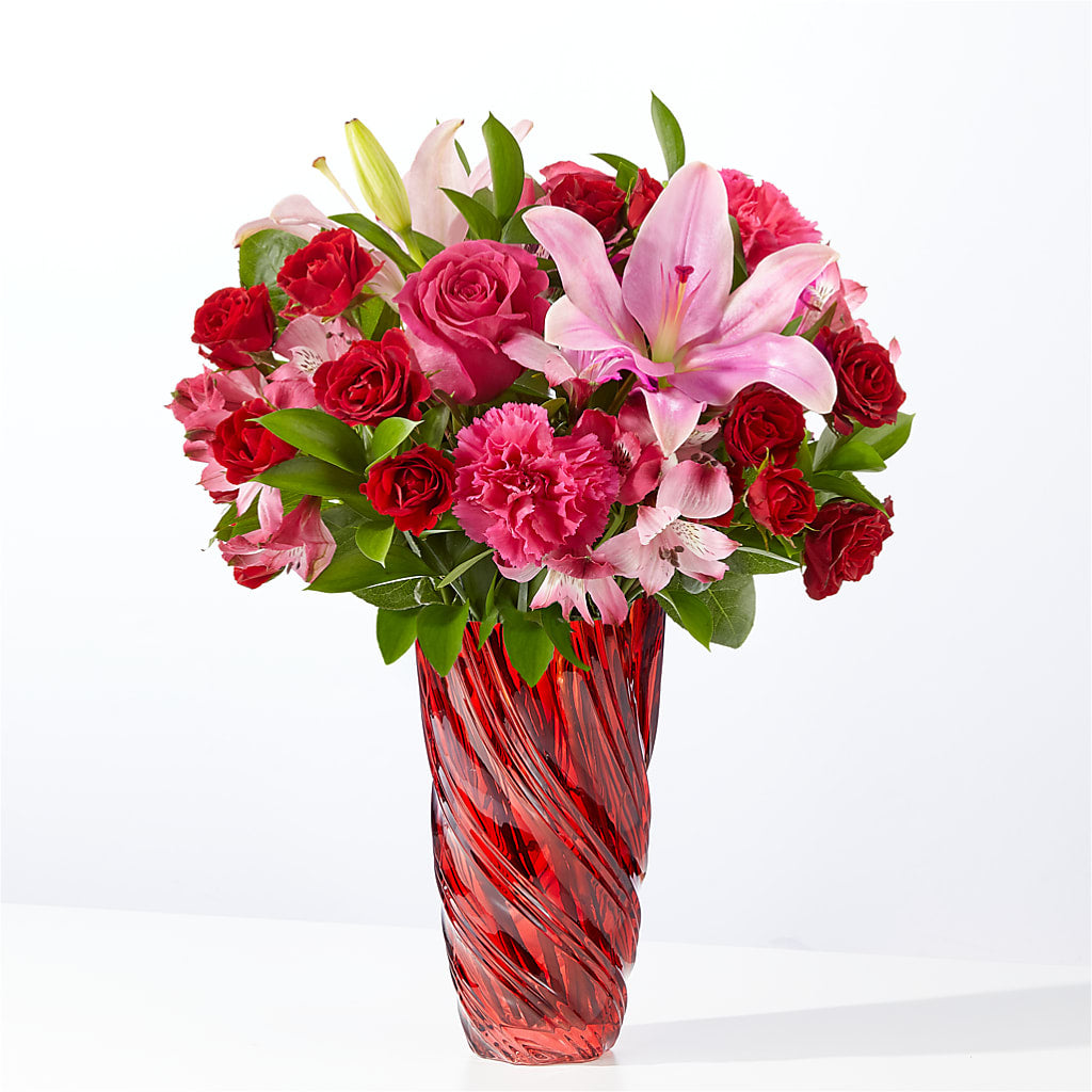 In Love Bouquet with Luxe Swirl Vase – Dillons, Hutchinson KS