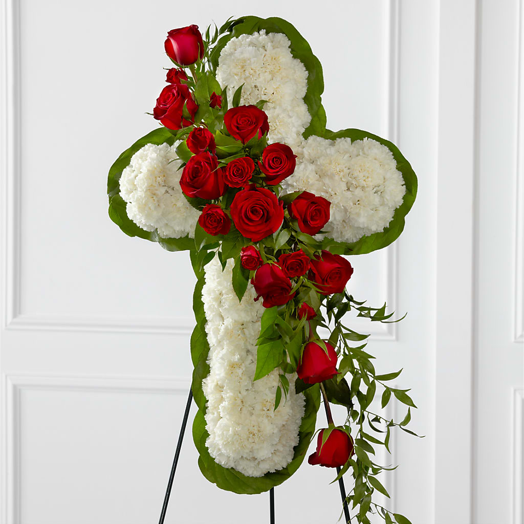 Floral Cross Easel – Dillons, Hutchinson KS
