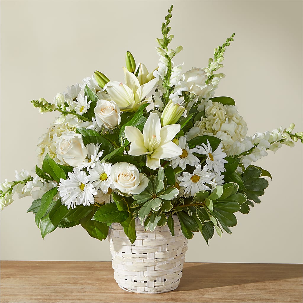 Ivory Elegance Floral Basket – Dillons, Hutchinson KS