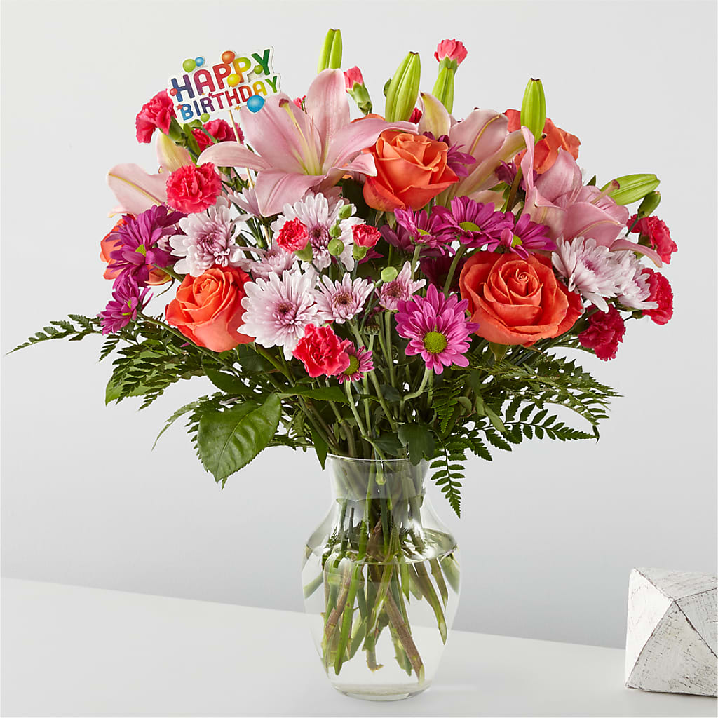 Light of My Life Bouquet & Happy Birthday Topper – Dillons, Hutchinson KS