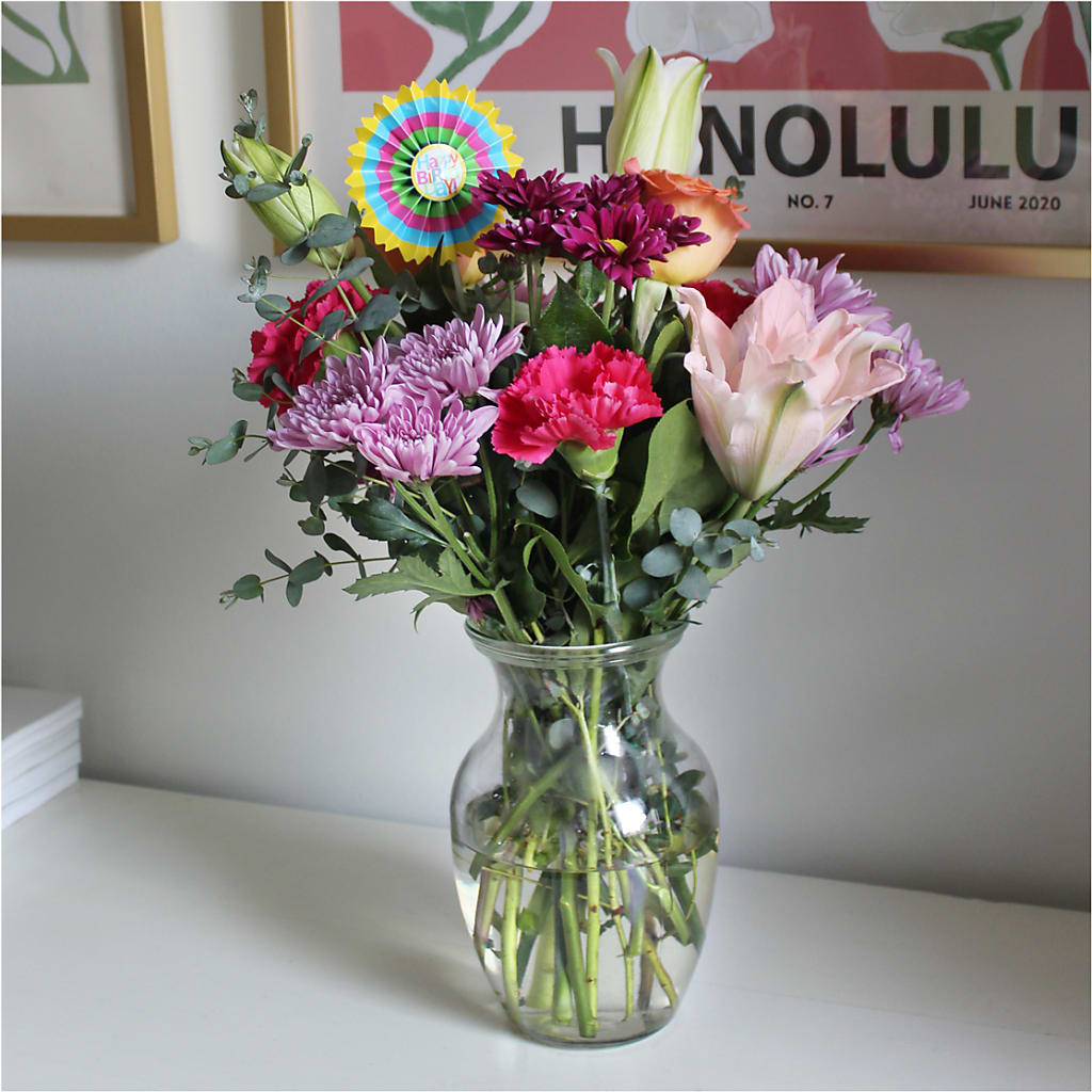 Light of My Life Bouquet & Happy Birthday Topper – Dillons, Hutchinson KS