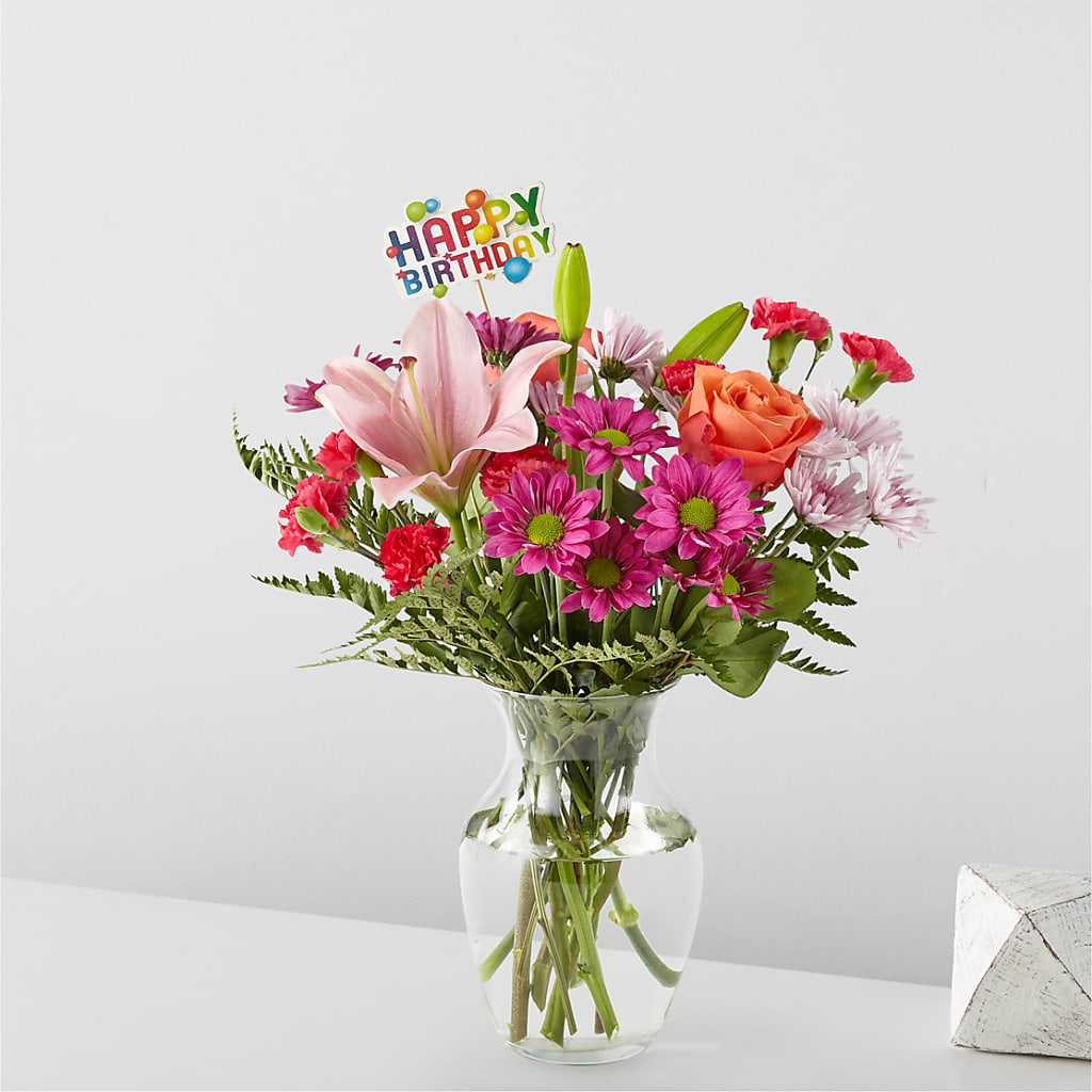 Light of My Life Bouquet & Happy Birthday Topper – Dillons, Hutchinson KS