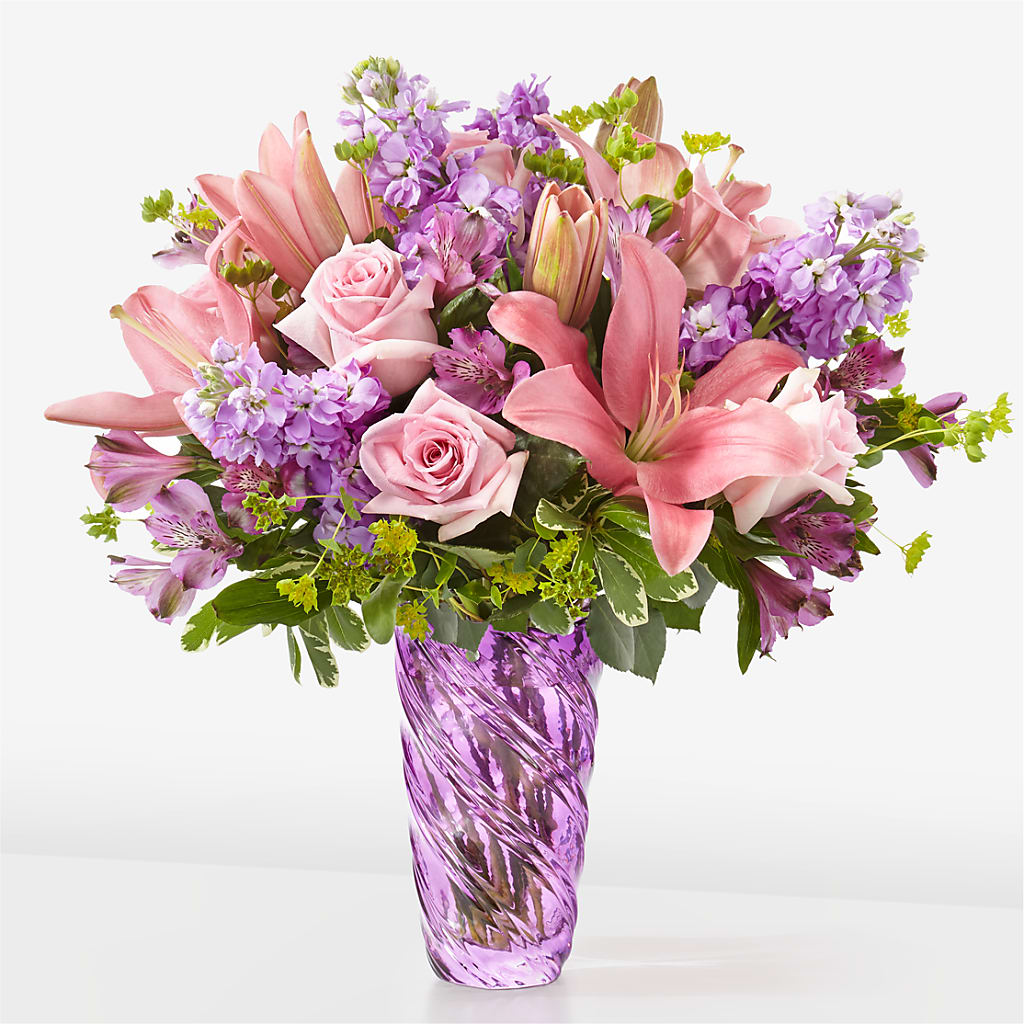 Precious Petals Bouquet with Luxe Swirl Vase – Dillons, Hutchinson KS