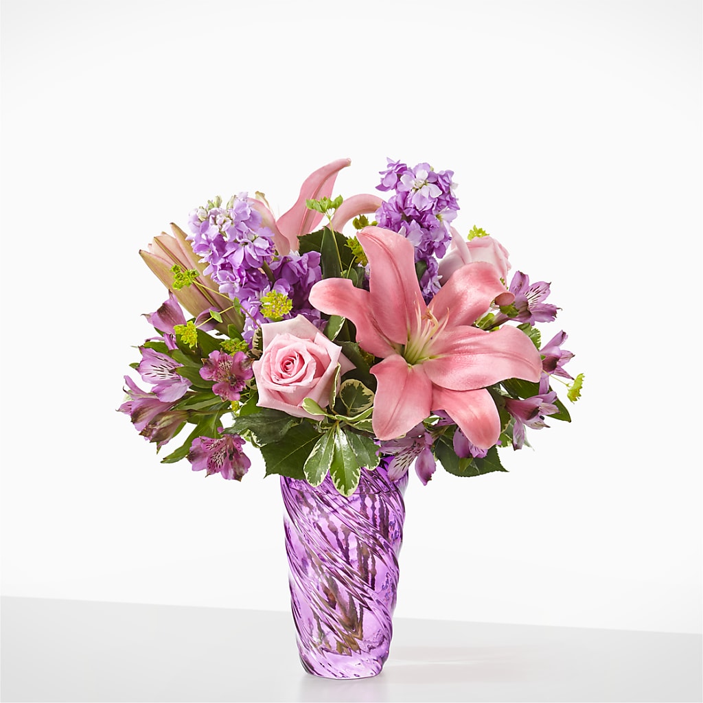 Precious Petals Bouquet with Luxe Swirl Vase – Dillons, Hutchinson KS