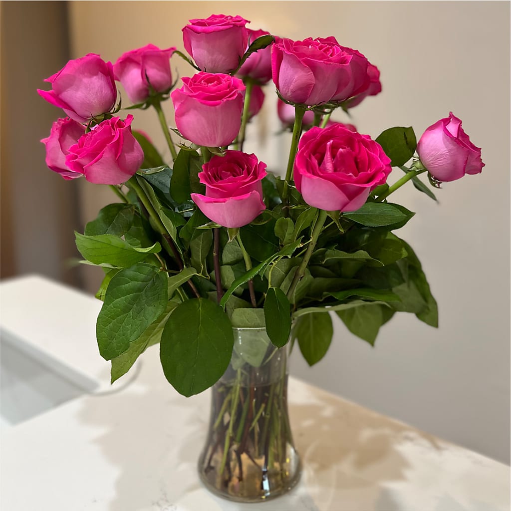 Long Stem Pink Rose Bouquet –  Dillons, Hutchinson KS