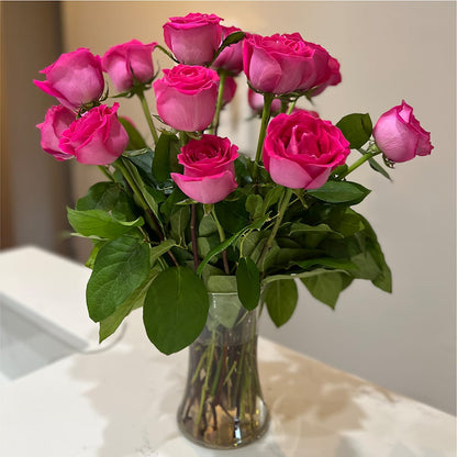 Long Stem Pink Rose Bouquet –  Dillons, Hutchinson KS