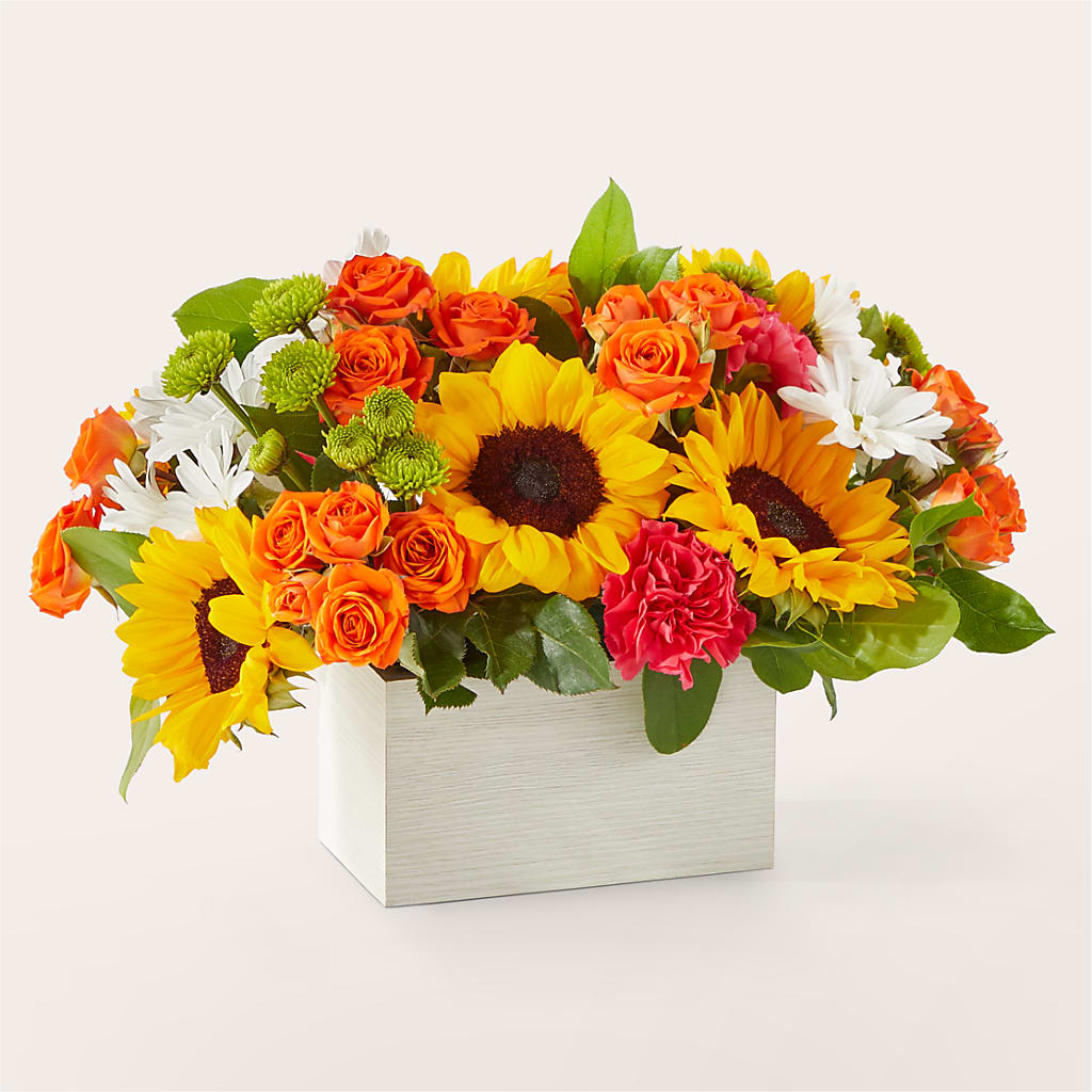 Sun-drenched Blooms Box Bouquet