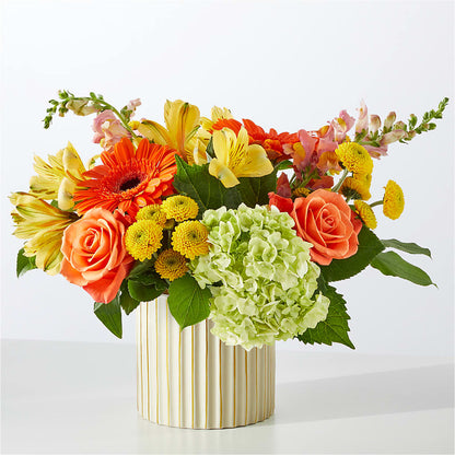 Autumn Sunshine Bouquet with Ivory Vase –  Dillons, Hutchinson KS