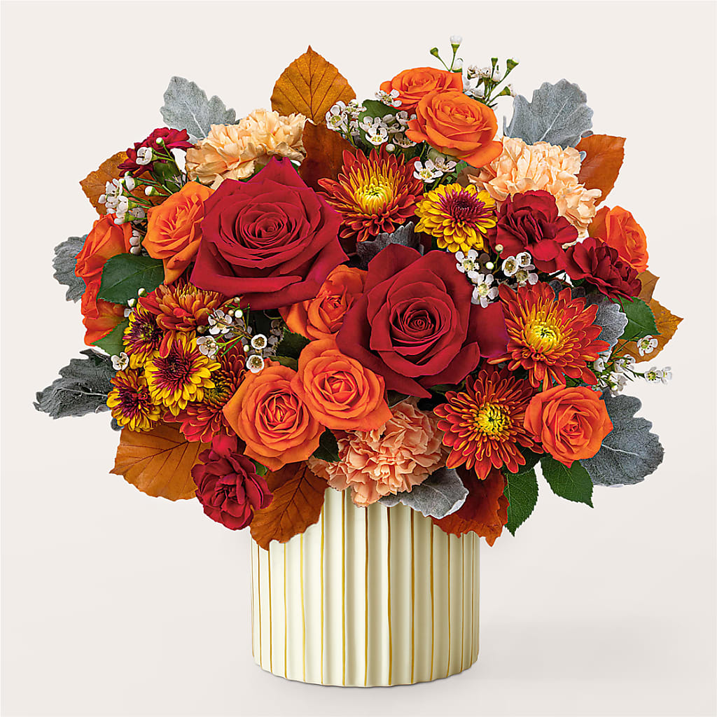 Merlot Bouquet with Ivory Vase –  Dillons, Hutchinson KS