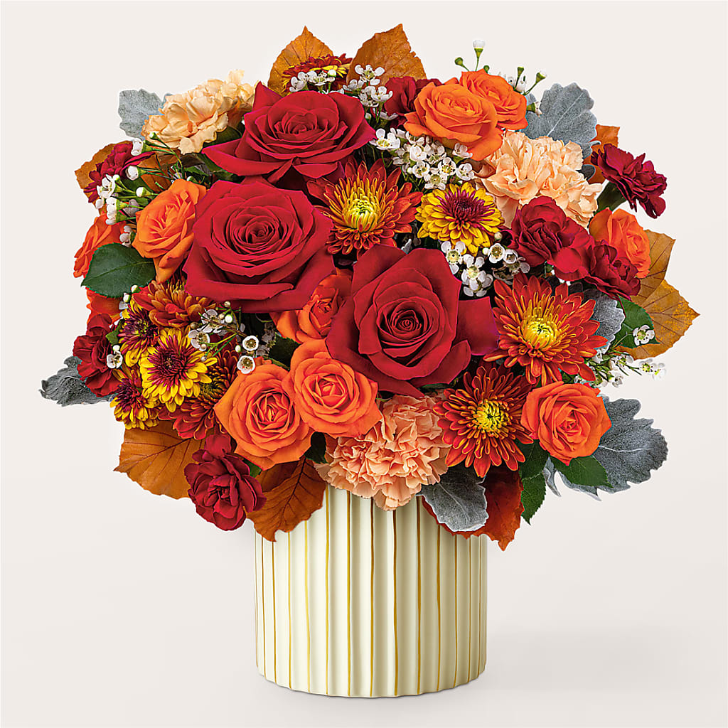 Merlot Bouquet with Ivory Vase –  Dillons, Hutchinson KS